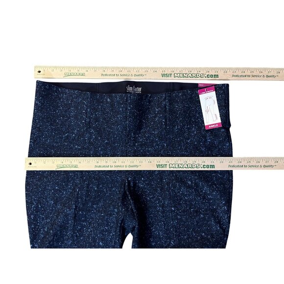 Slim Factor by Investments Plus Womens Ankle Pants 3X NEW Pull-On Blues - Picture 10 of 16